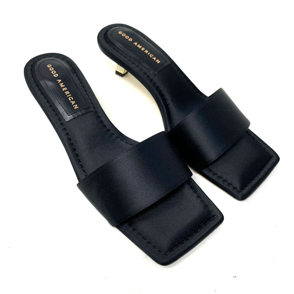 Good American Kickstand Slide Sandal Mules Black Size 6.5 GA117K-X - Picture 2 of 10
